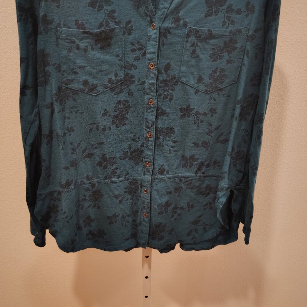 Sonoma Goods For Life Utility Tunic Size Large Button Front Long Sleeve Cotton - Picture 4 of 10